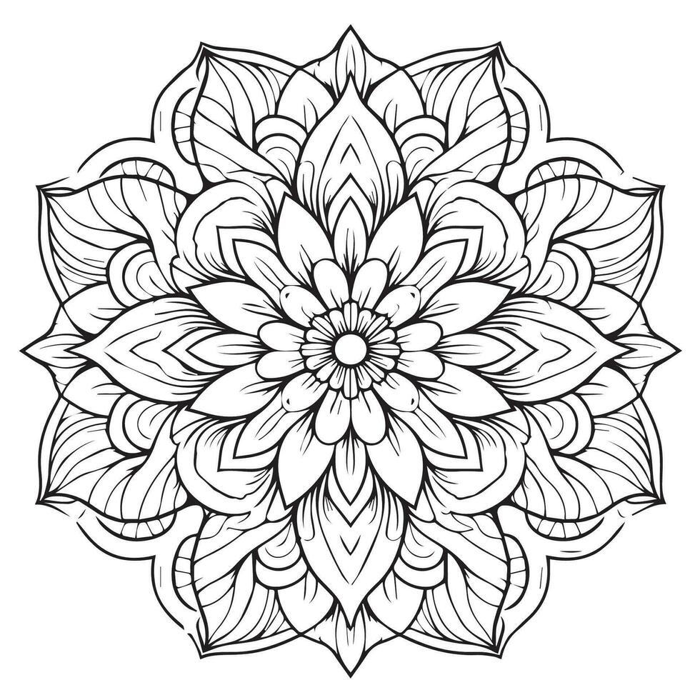 kleur Pagina's voor volwassenen mandala patronen vector