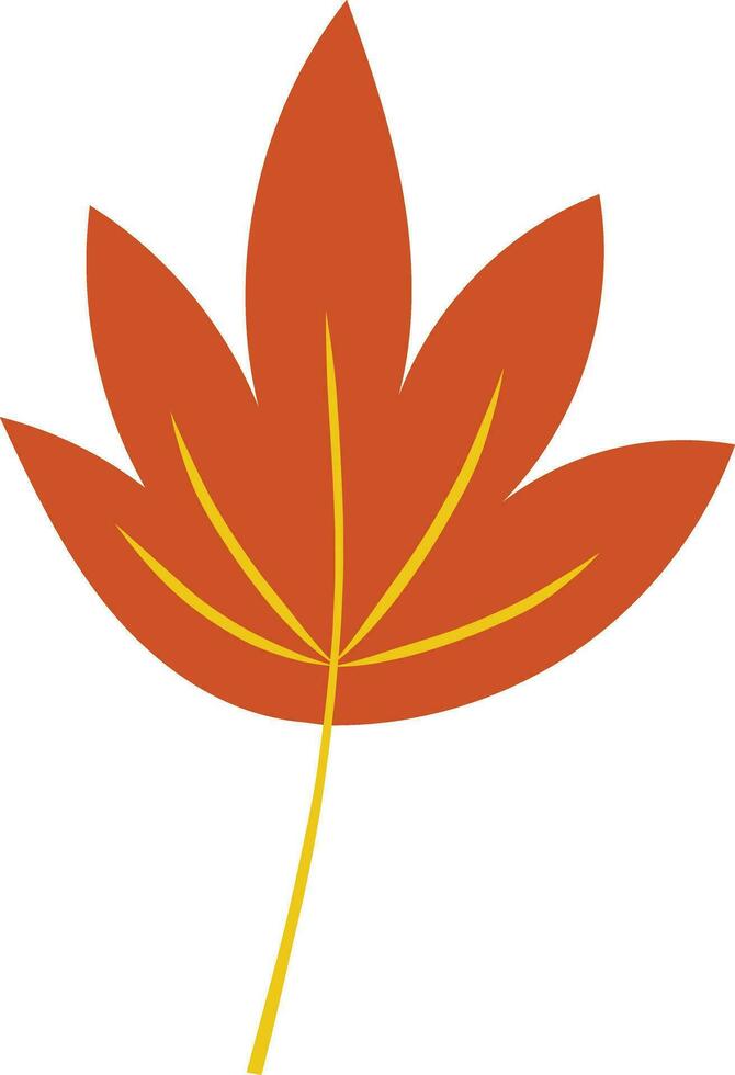 oranje herfst blad element vector