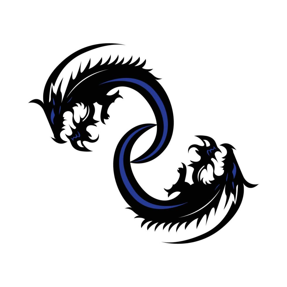 symbiont hagedis draak schepsel vector logo