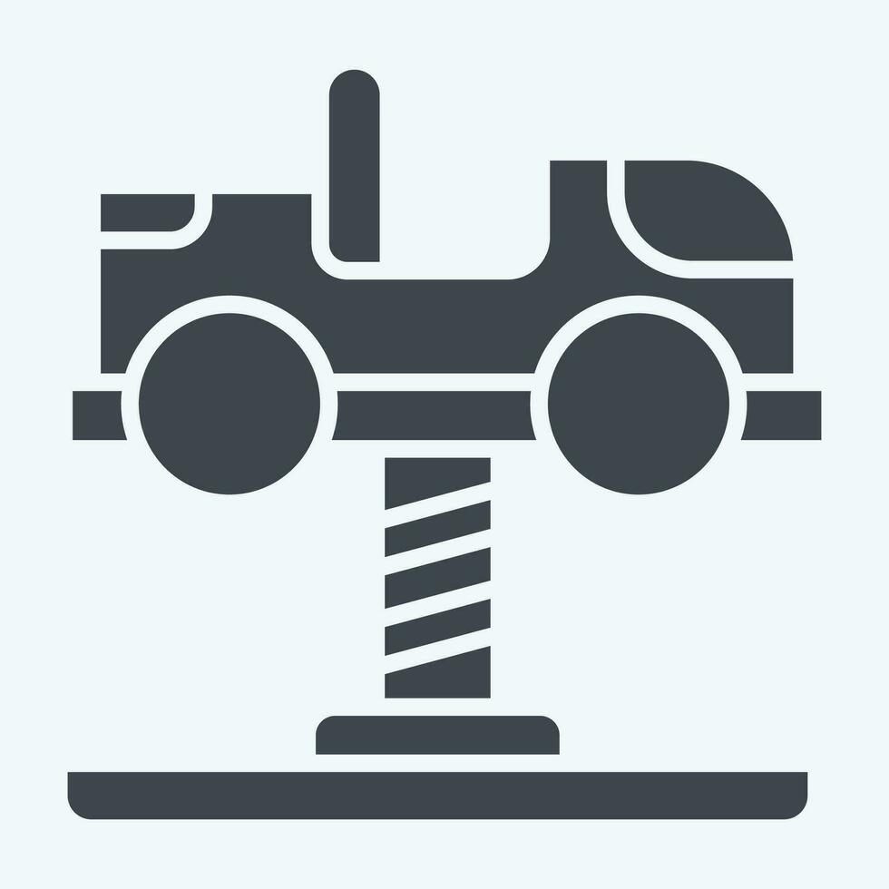 icoon voorjaar schommel rijder. verwant naar amusement park symbool. glyph stijl. gemakkelijk ontwerp bewerkbaar. gemakkelijk illustratie vector