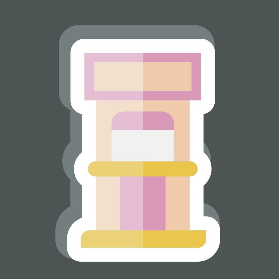 sticker ticket kantoor. verwant naar amusement park symbool. glyph stijl. gemakkelijk ontwerp bewerkbaar. gemakkelijk illustratie vector