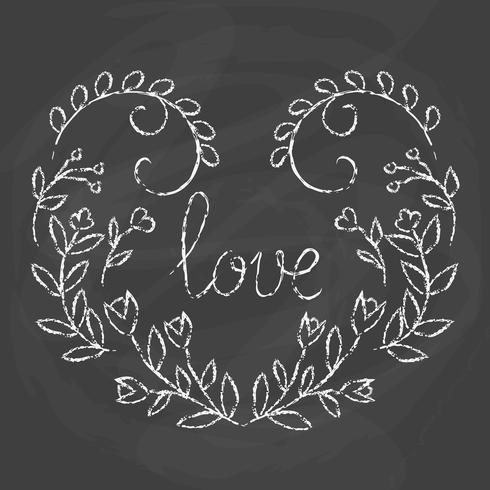 Liefdeskaart. Hand getrokken belettering van ontwerp. vector