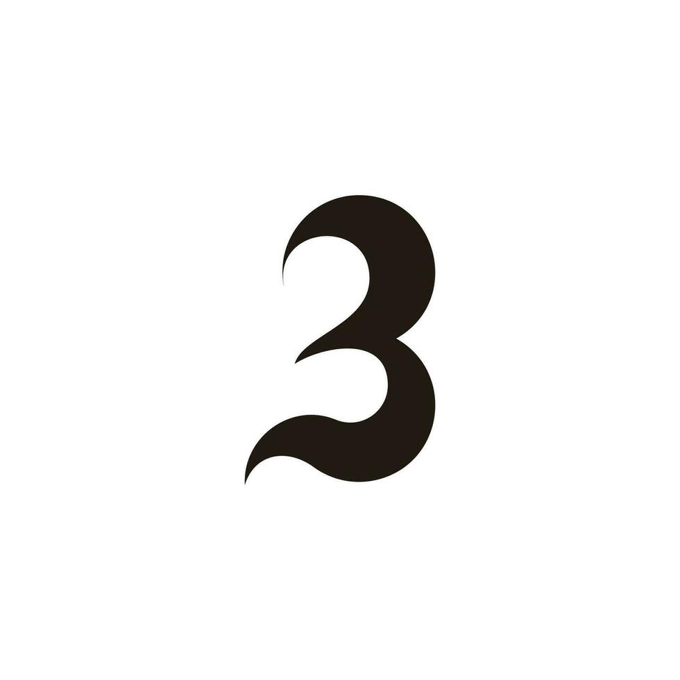 aantal 3 brief b gemakkelijk curves meetkundig logo vector