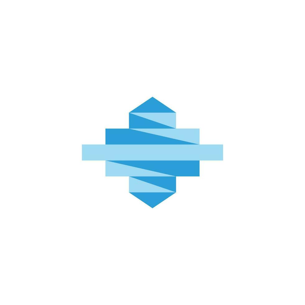 reflectie water abstract blauw huis meer logo vector