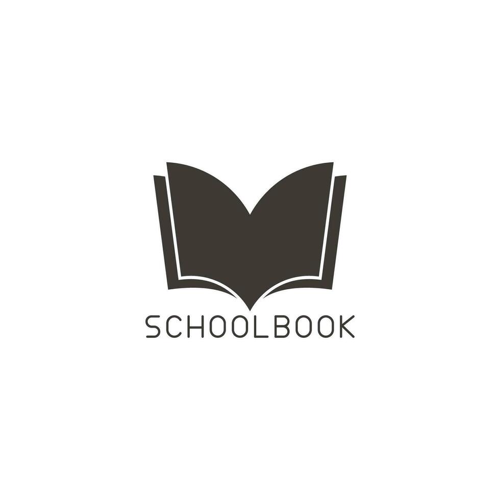 boek silhouet onderwijs symbool vector meetkundig ontwerp