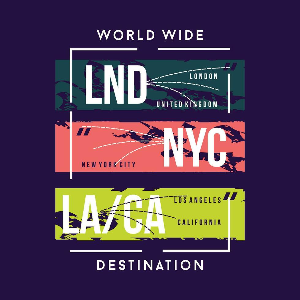 Londen nieuw york Californië tekst kader, grafisch mode stijl, t overhemd ontwerp, typografie vector, illustratie vector