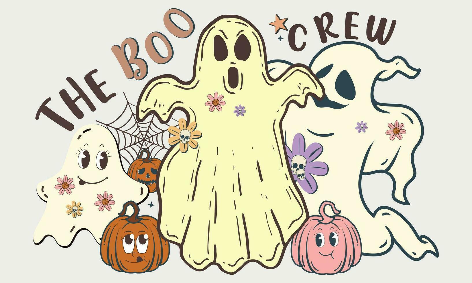 retro halloween sublimatie ontwerpen vector