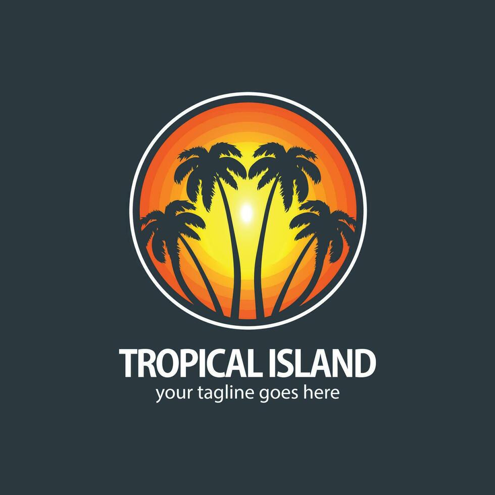 tropisch eiland logo vector