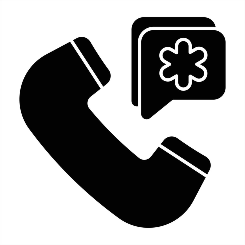 telefoontje glyph icoon ontwerp stijl vector