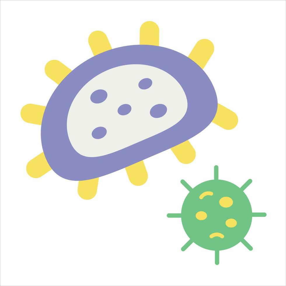 bacterie vlak icoon ontwerp stijl vector