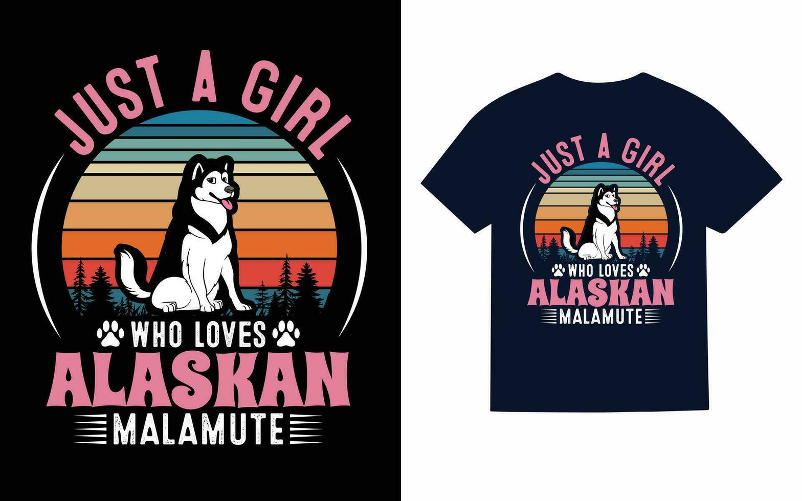 Alaska malamute hond t-shirt ontwerp, typografie, vector, t overhemd vector