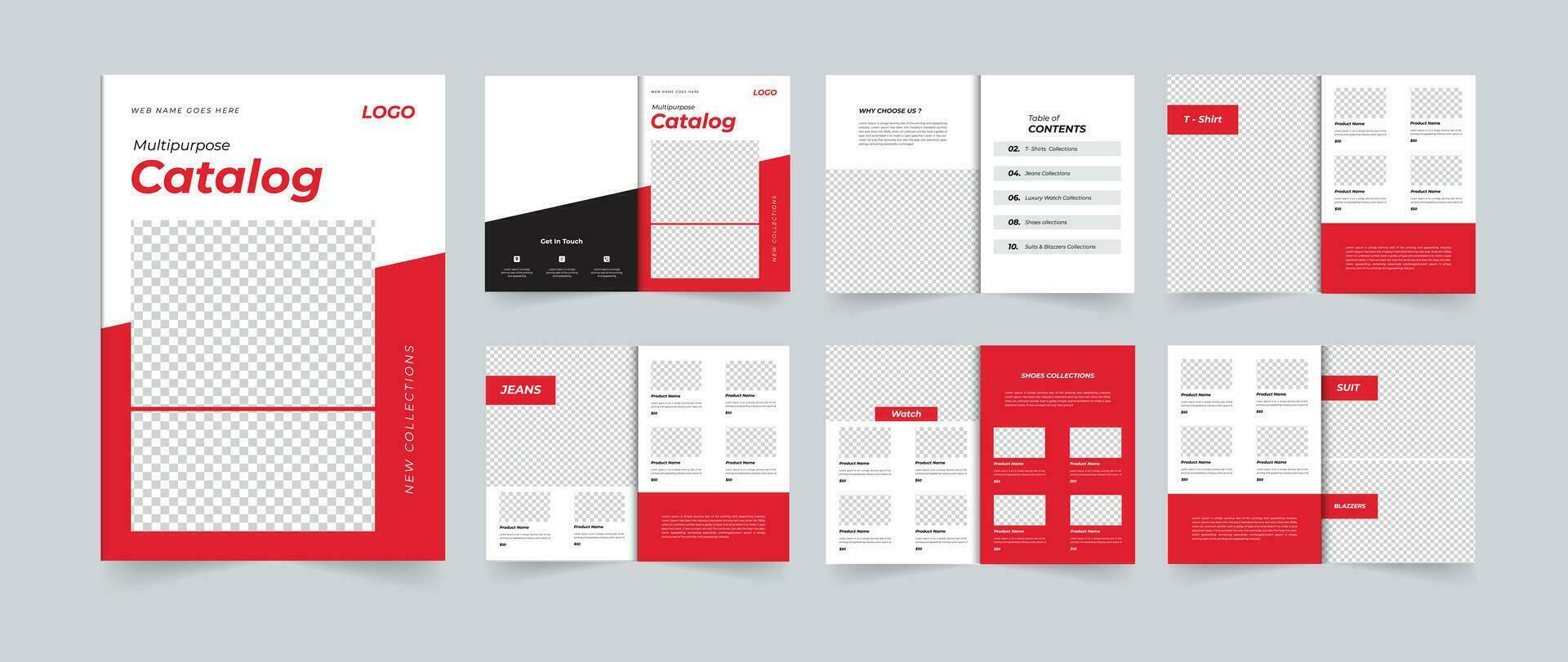 multipurpose Product catalogus ontwerp of mode Product catalogus vector