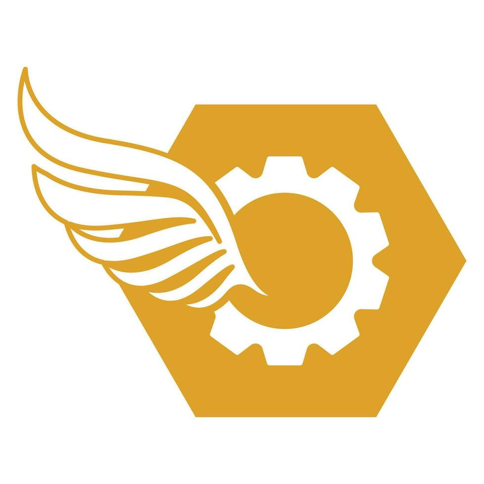 diagonaal vogel vleugel logo. vector