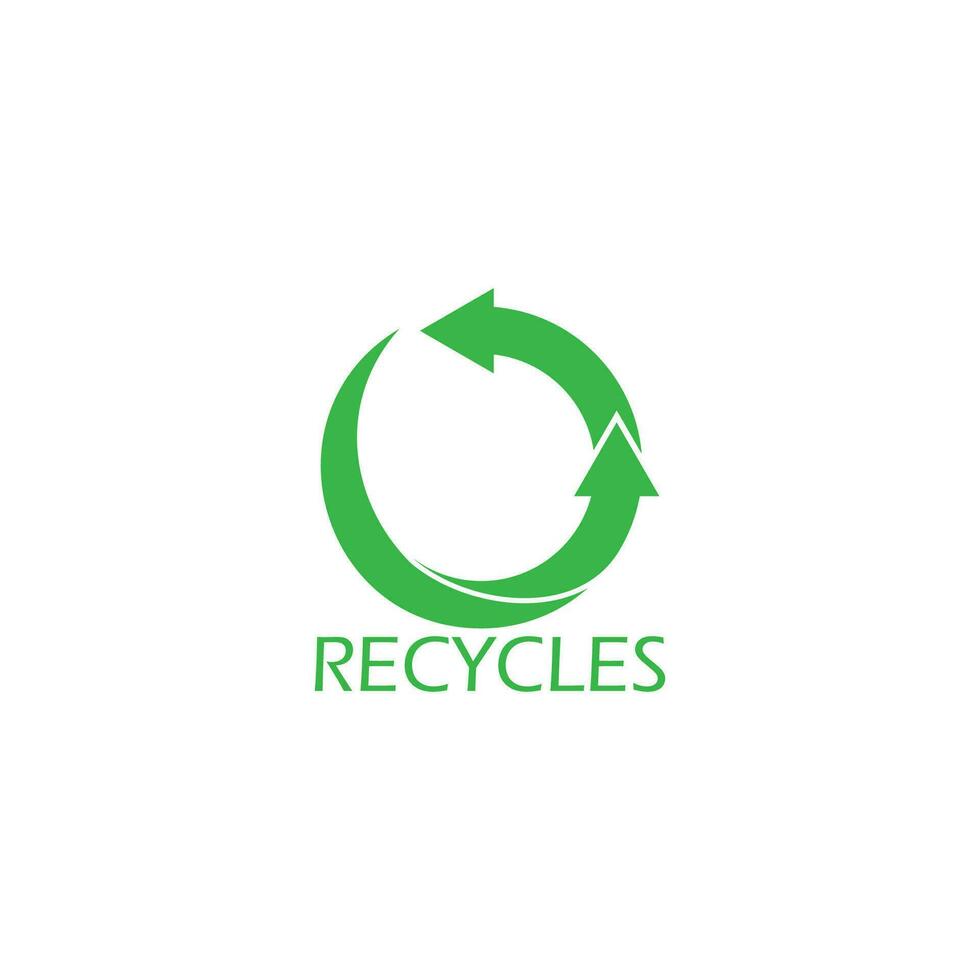 cirkel groen recycle werkwijze pijlen meetkundig snel symbool icoon vector