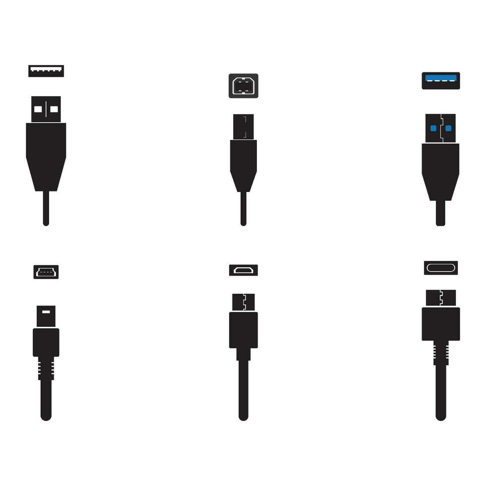 usb pictogram vector