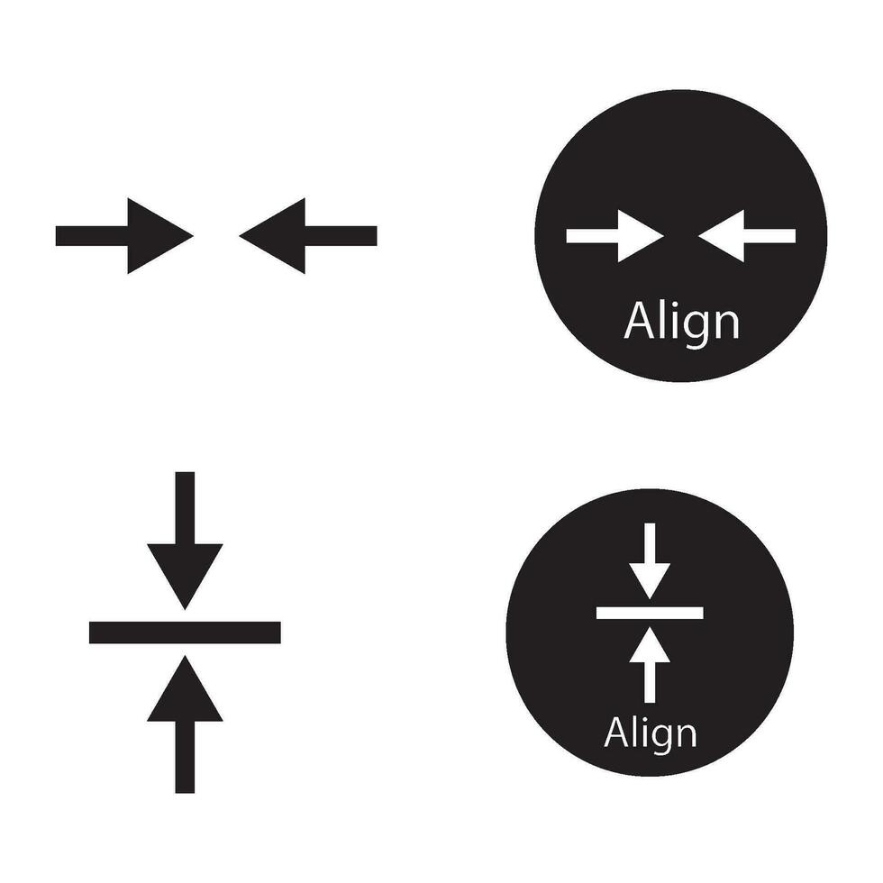 uitgelijnd icoon vector