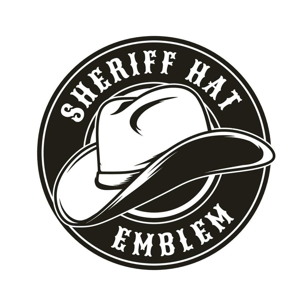 sheriff hoed logo embleem voor sjabloon vector