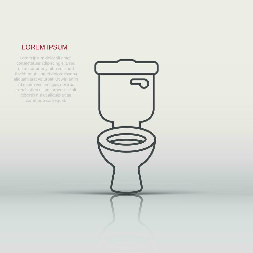 toilet kom icoon in vlak stijl. hygiëne vector illustratie Aan geïsoleerd achtergrond. wc toilet teken bedrijf concept.
