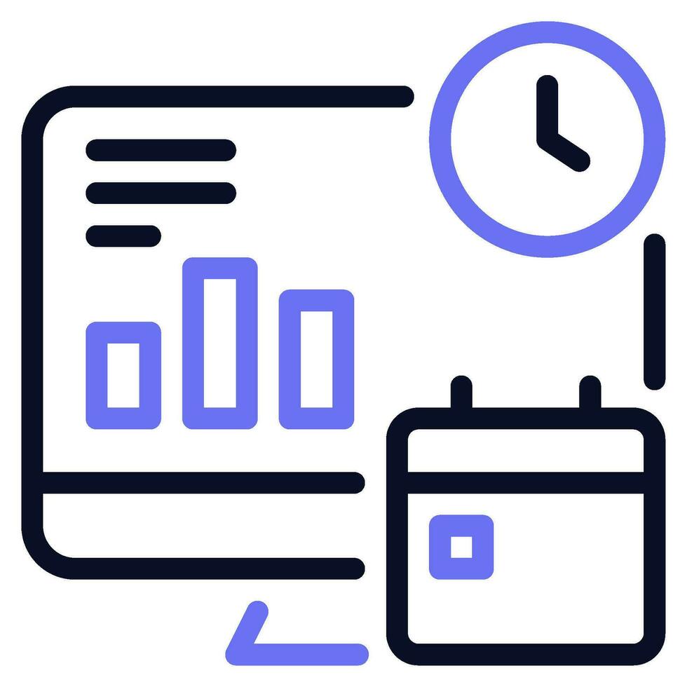 echte tijd analytisch icoon illustratie vector