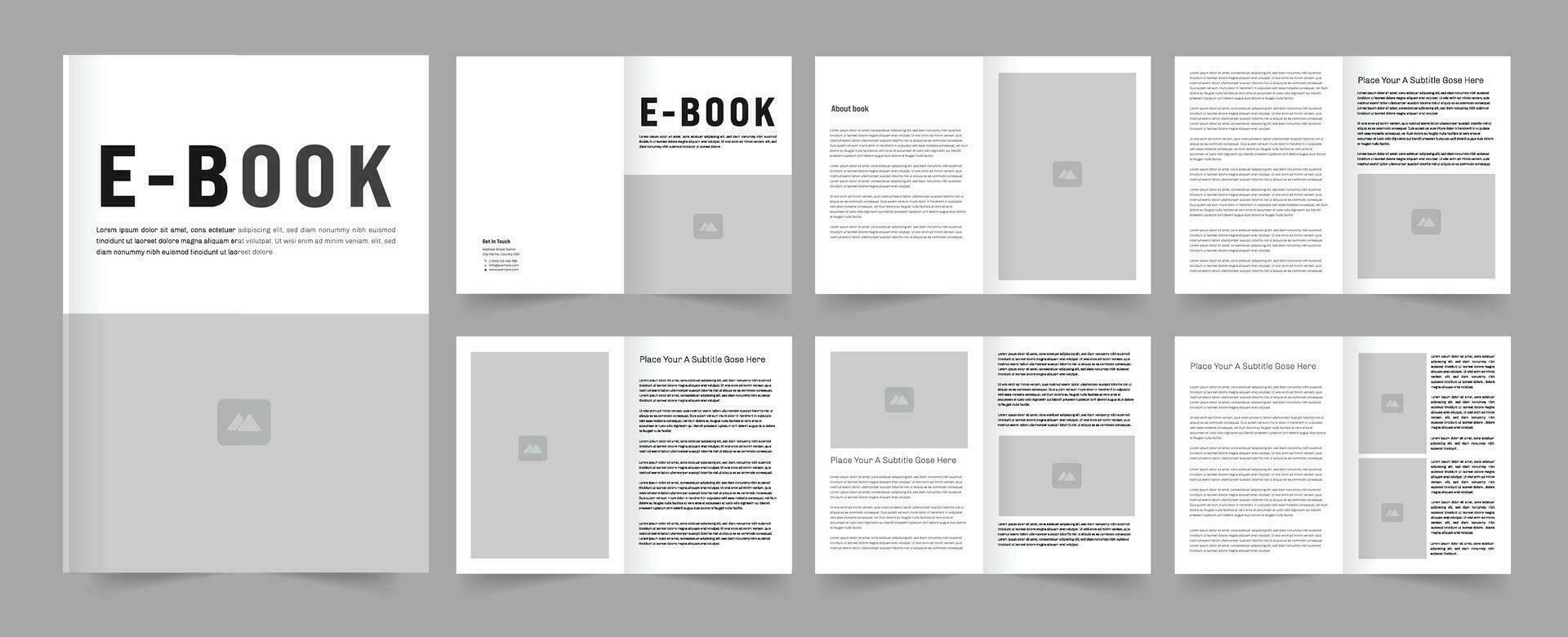 ebook lay-out en ebook ontwerp vector