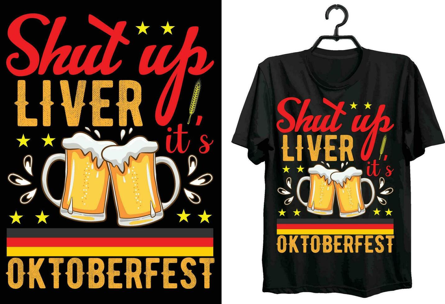 shut omhoog lever oktoberfeest. oktoberfeest t-shirt ontwerp. grappig geschenk item oktoberfeest t-shirt ontwerp voor bier liefhebbers. vector