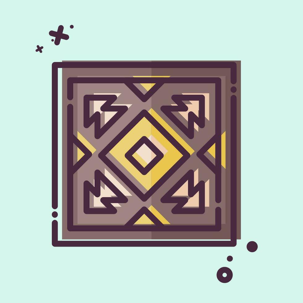 icoon tapijt. verwant naar Amerikaans inheems symbool. mbe stijl. gemakkelijk ontwerp bewerkbaar. gemakkelijk illustratie vector