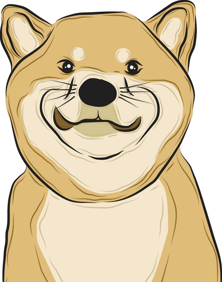 vector afbeelding shiba hond ras, ook bekend net zo inu.