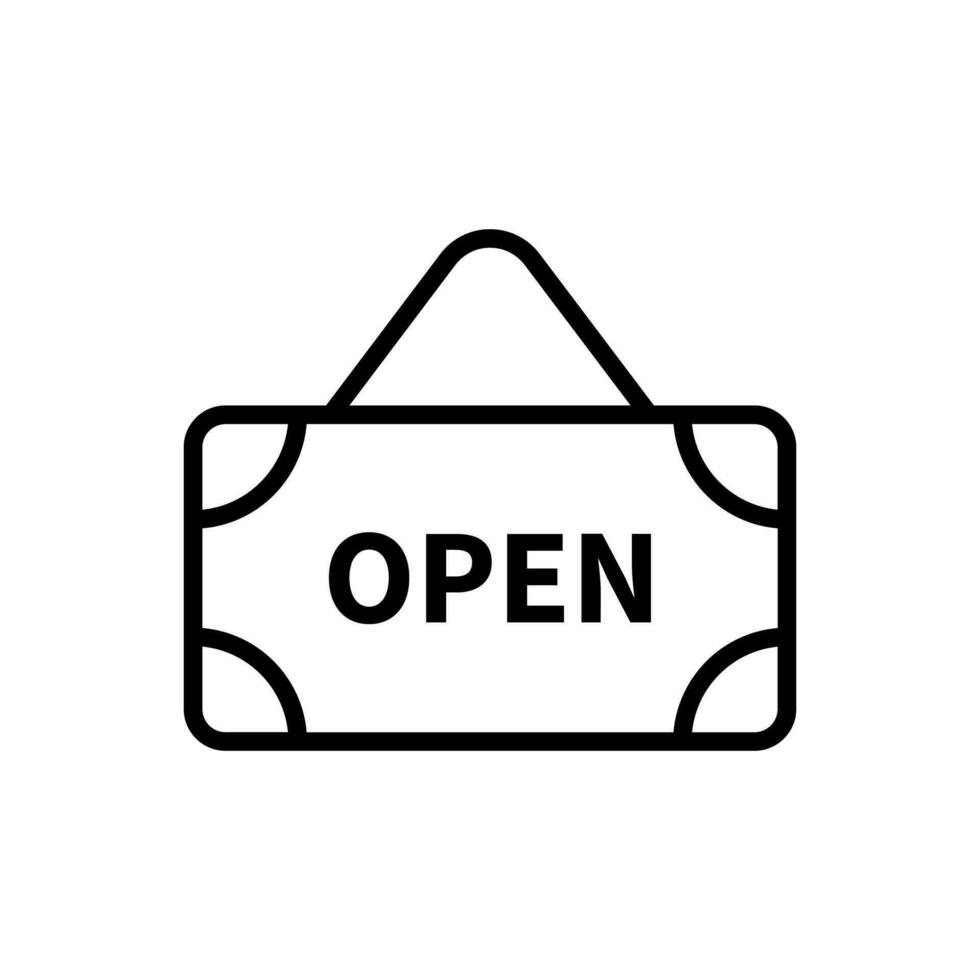 Open winkel teken schets icoon vector