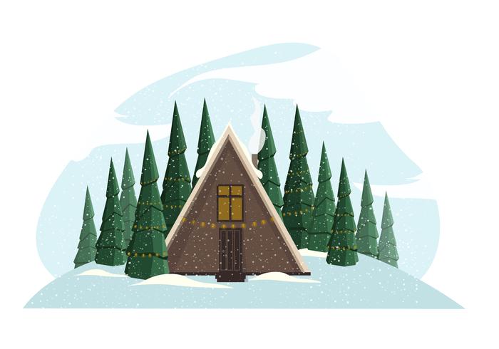 Vector winterlandschap illustratie