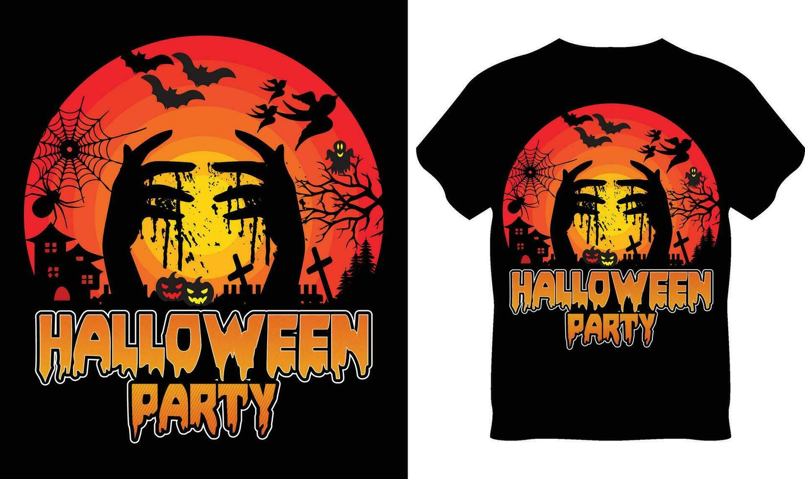 gelukkig halloween uniek t-shirt ontwerp vector