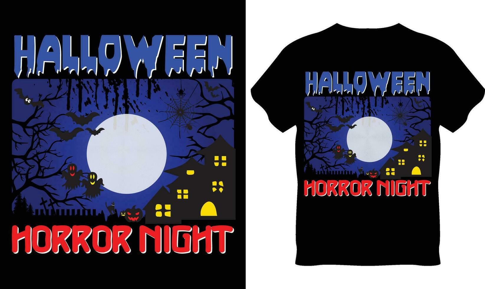 gelukkig halloween uniek t-shirt ontwerp vector