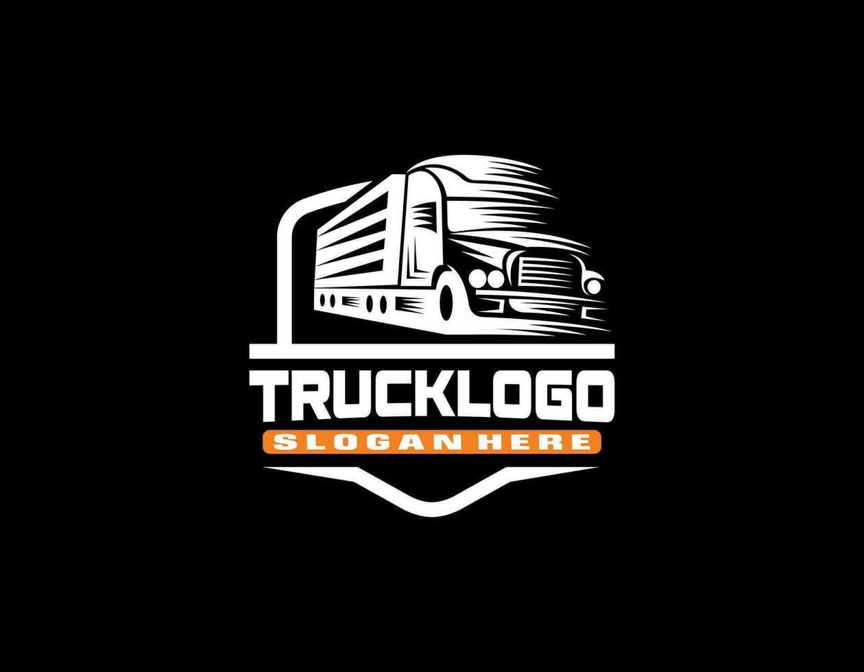 vrachtauto silhouet abstract logo sjabloon vector