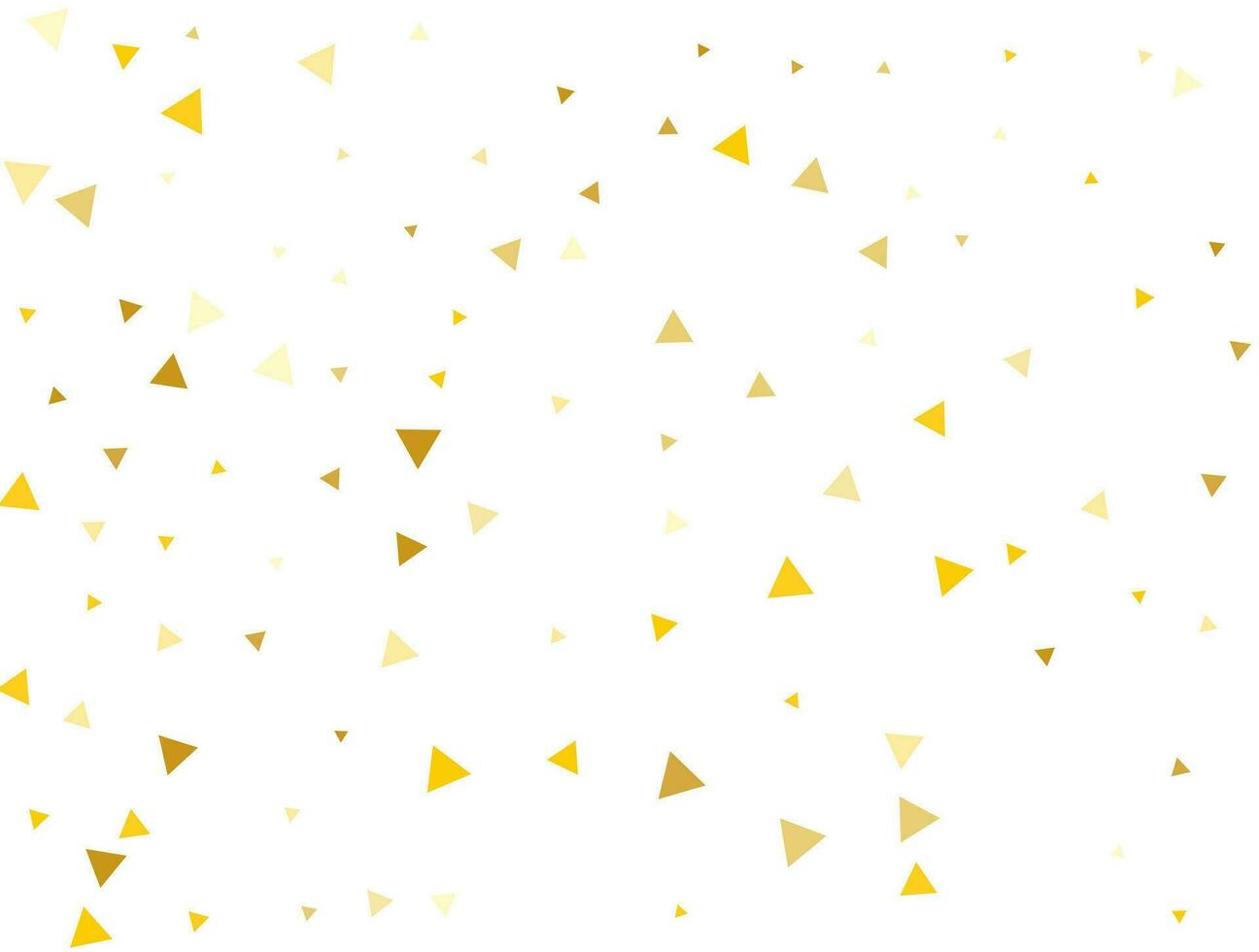 gouden driehoekig confetti. vector illustratie