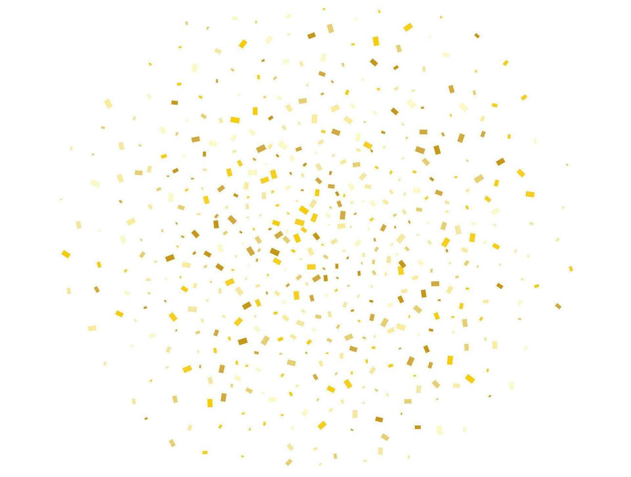 verjaardag gouden rechthoeken confetti achtergrond. vector illustratie