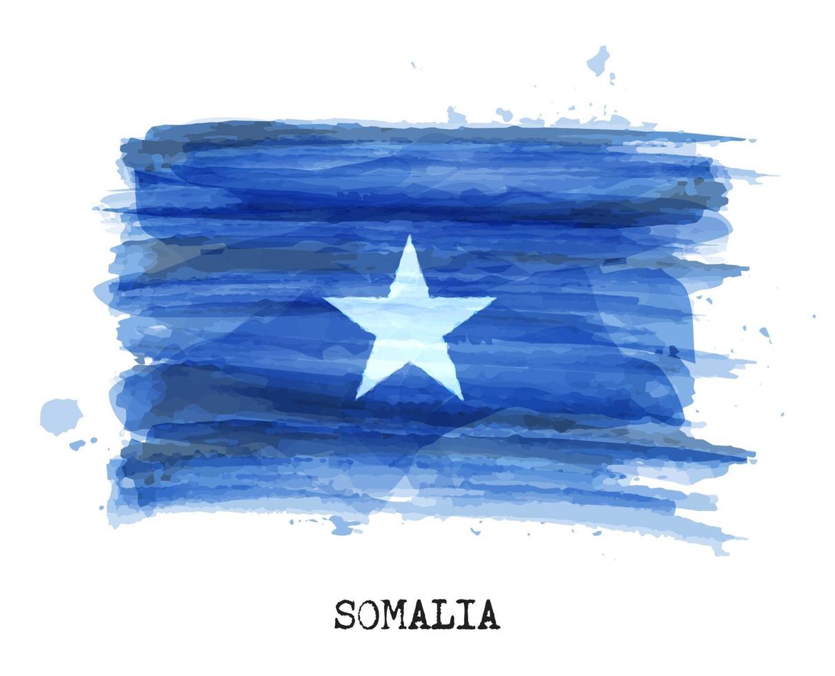 aquarel ontwerp vlag van somalië. vector. vector