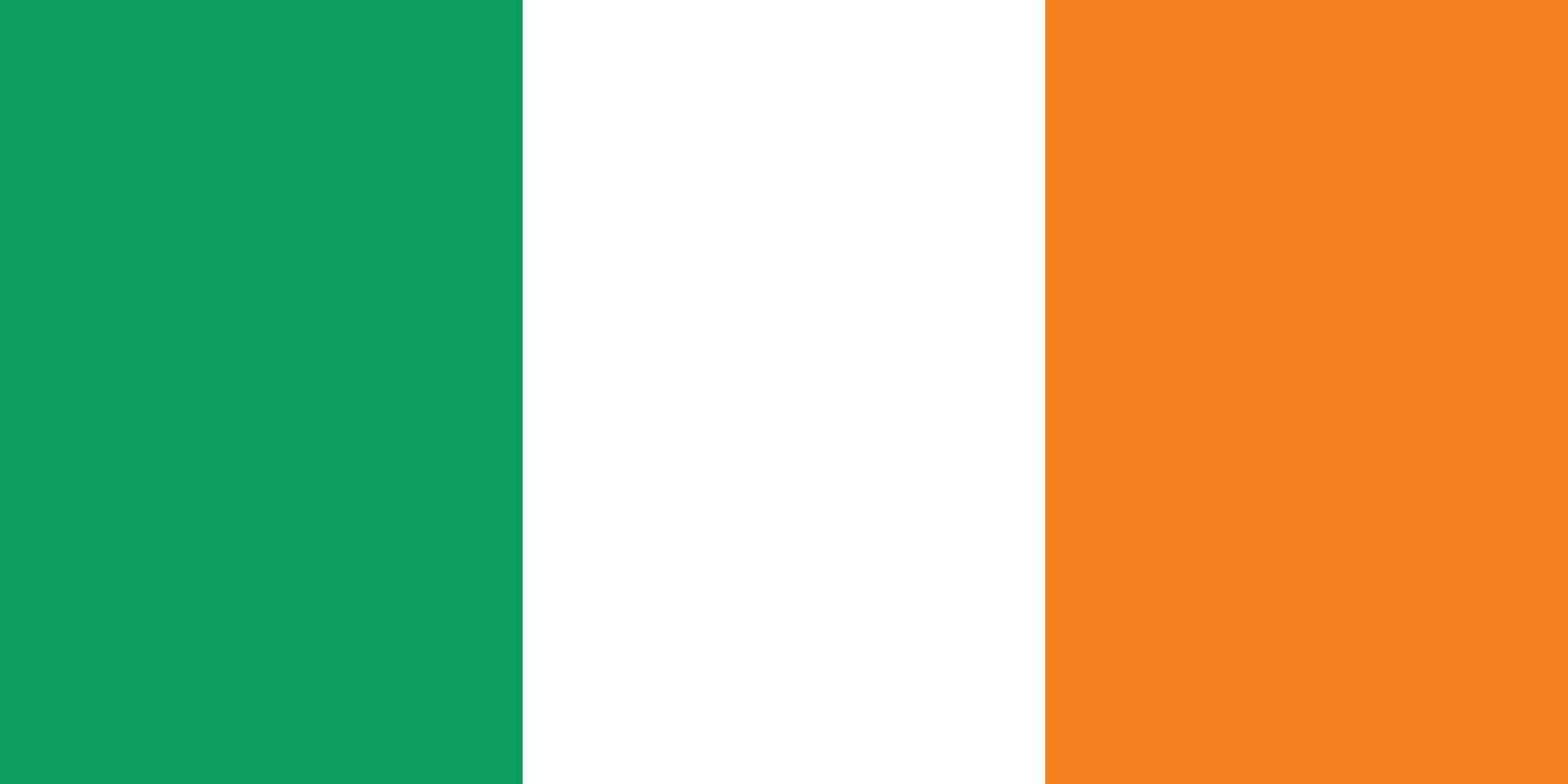 Ierland nationaal vlag. Ierland vlag in de gepast verhouding vector