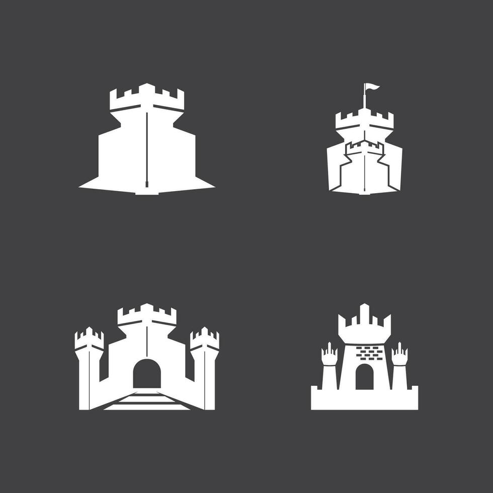 kasteel logo vector illustratie sjabloon