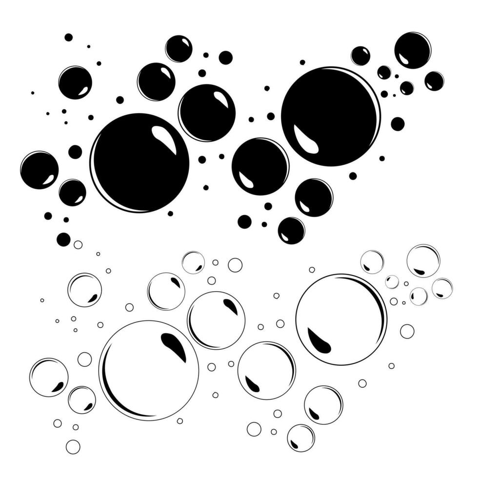 bubbel water ontwerp vector. bubbel tekenfilm vector illustratie
