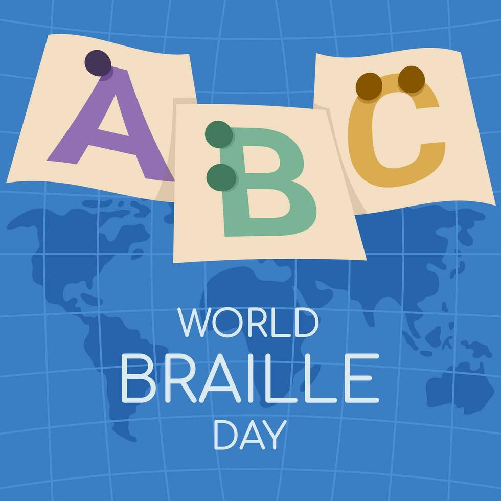 speciaal alfabet van braille tekst vector