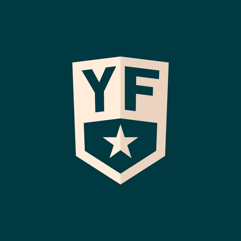 eerste yf logo ster schild symbool met gemakkelijk ontwerp vector