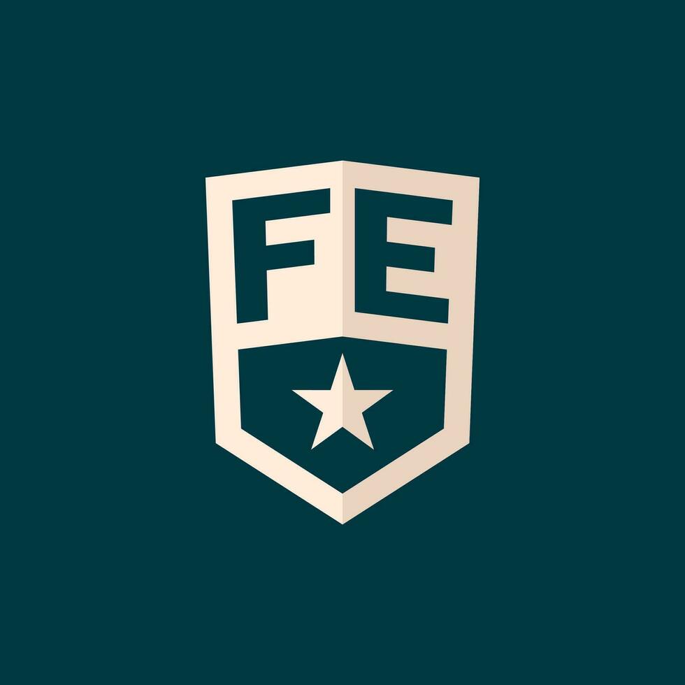 eerste fe logo ster schild symbool met gemakkelijk ontwerp vector