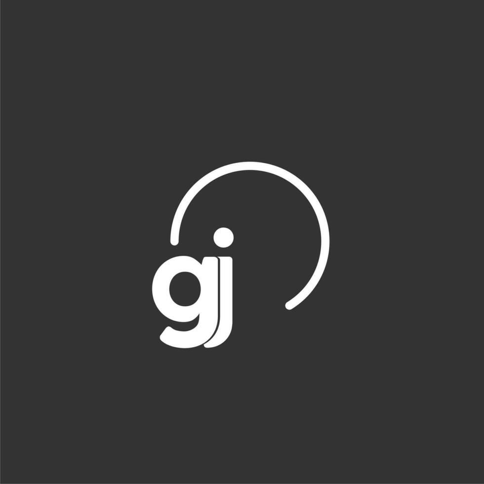 gj eerste logo met afgeronde cirkel vector