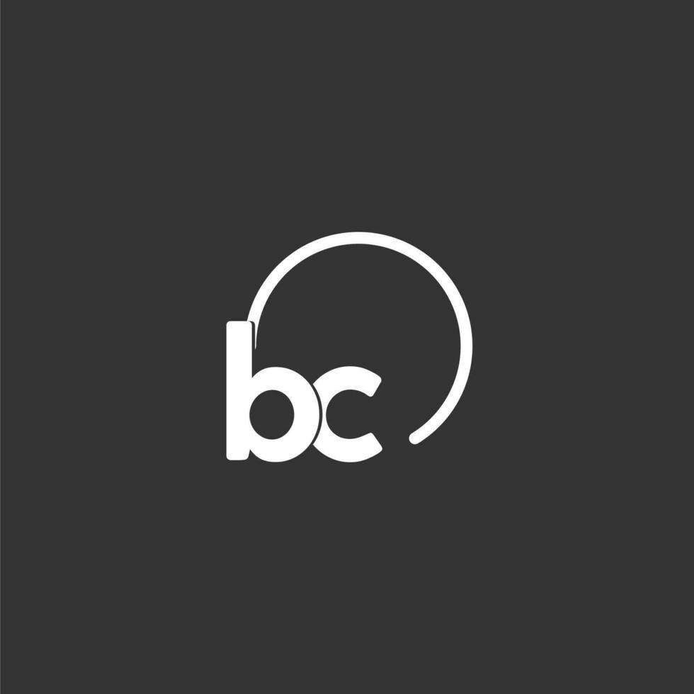 bc eerste logo met afgeronde cirkel vector
