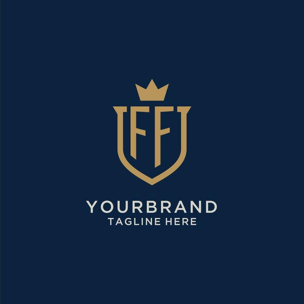 ff eerste schild kroon logo vector