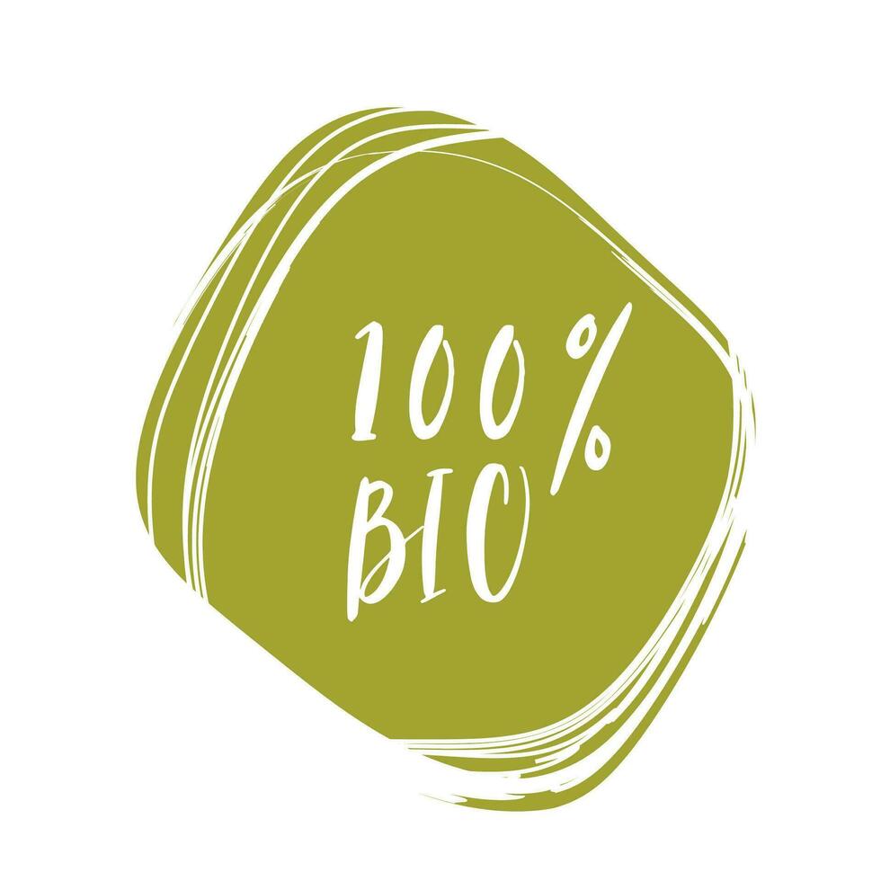 eco, bio, veganistisch eten stickers sjabloon, logo met bladeren voor biologische en milieuvriendelijke producten. eco-stickers voor het labelen van pakket, voedsel, cosmetica. handgetekende stijl. vector
