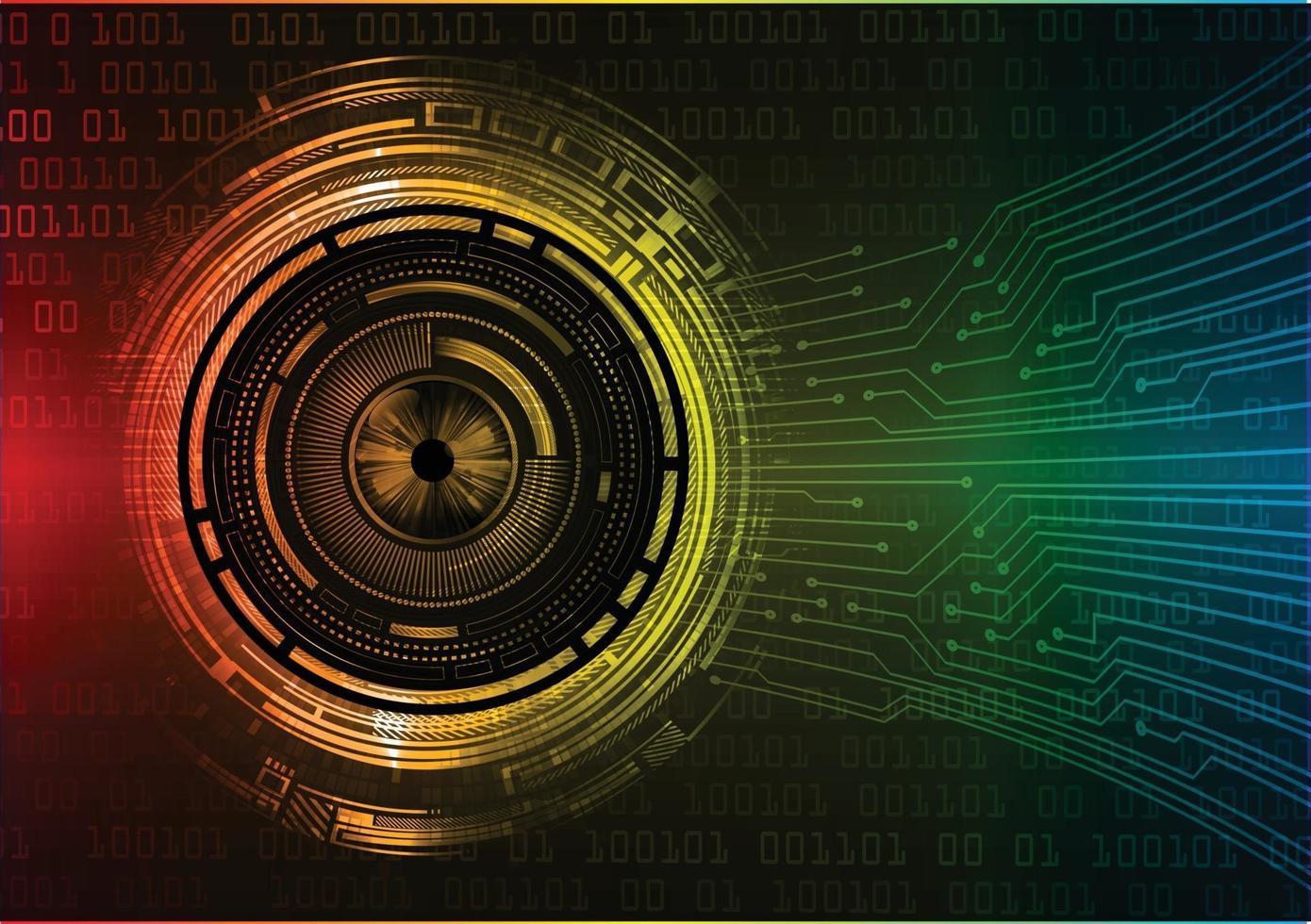 eye cyber circuit toekomstige technologie concept achtergrond vector