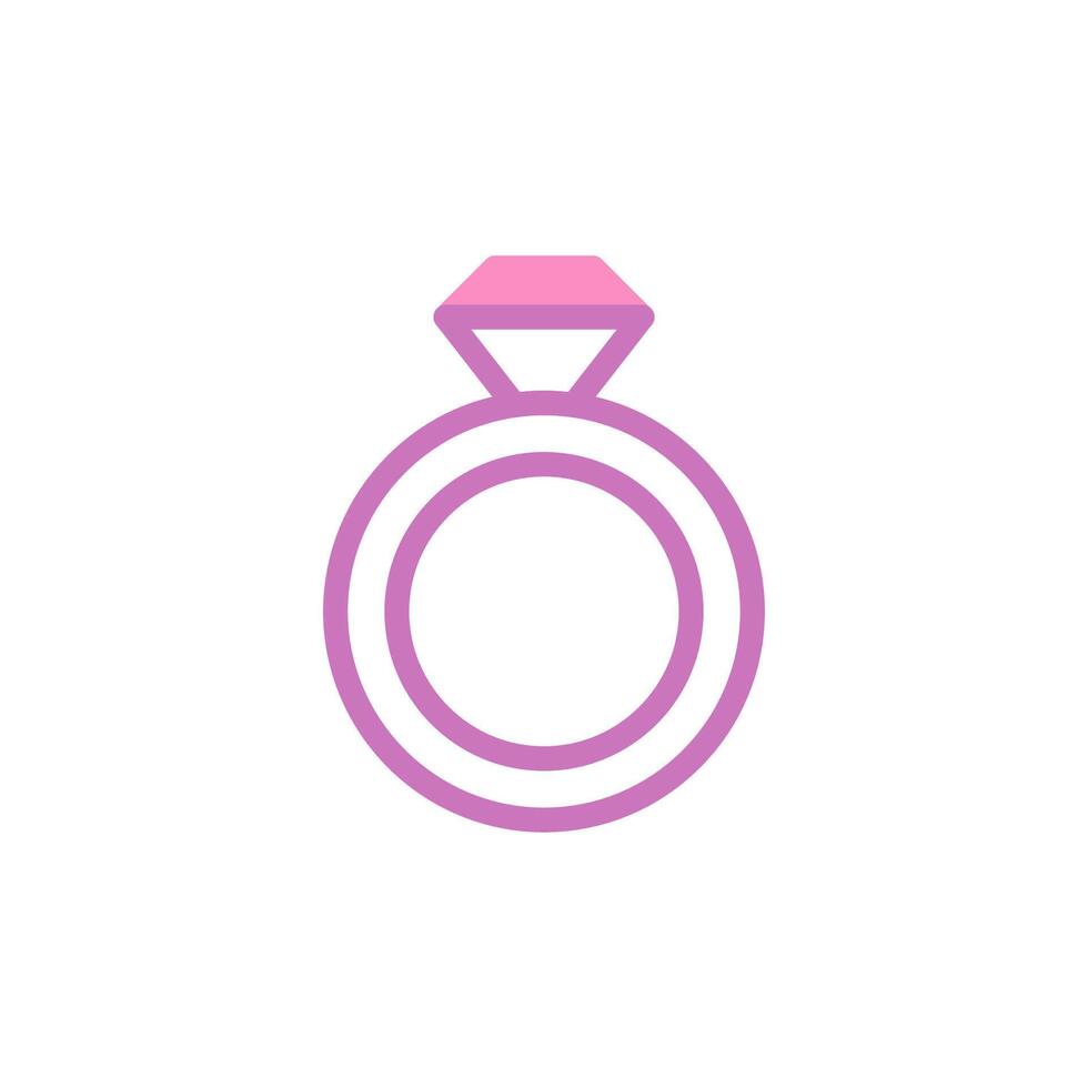 ring liefde icoon duotoon Purper roze stijl Valentijn illustratie symbool perfect. vector