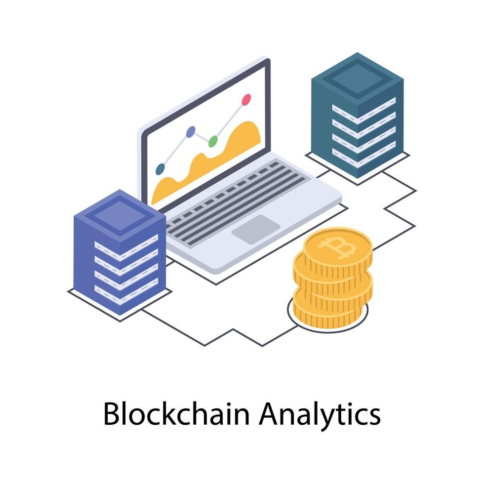 blockchain-analyse en -gegevens vector