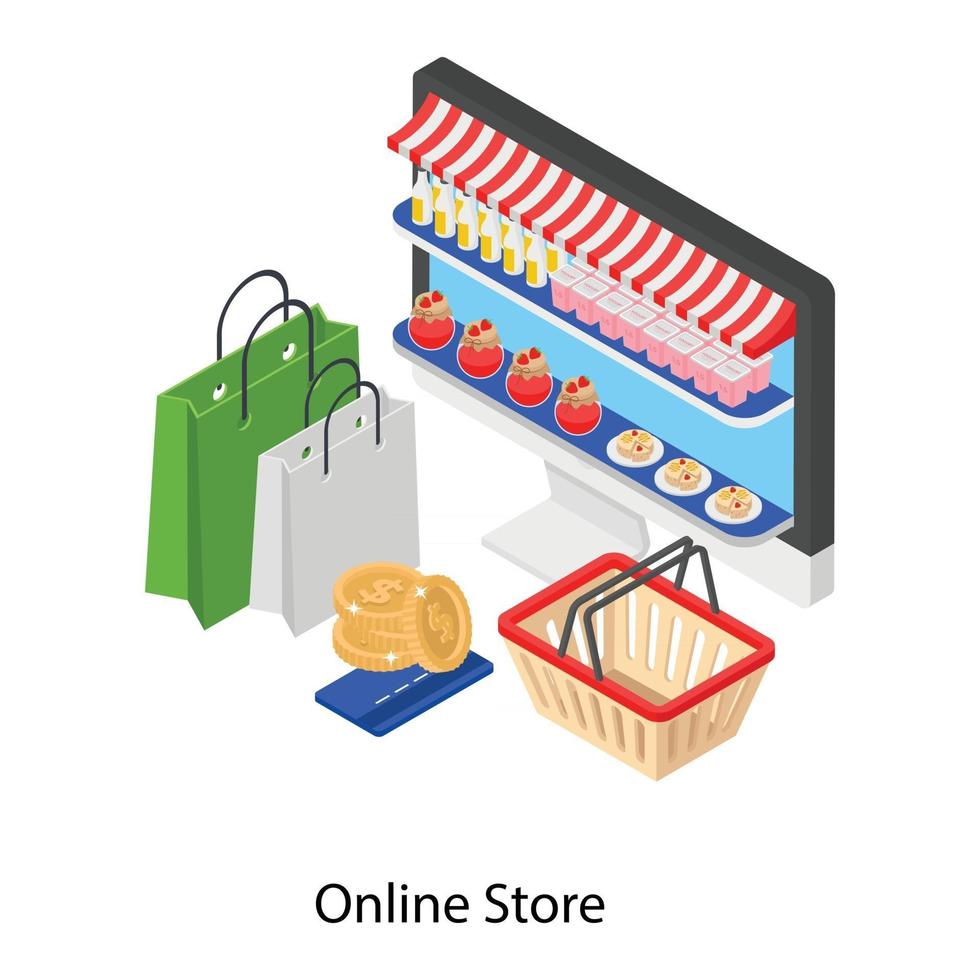 online winkel en winkelen vector