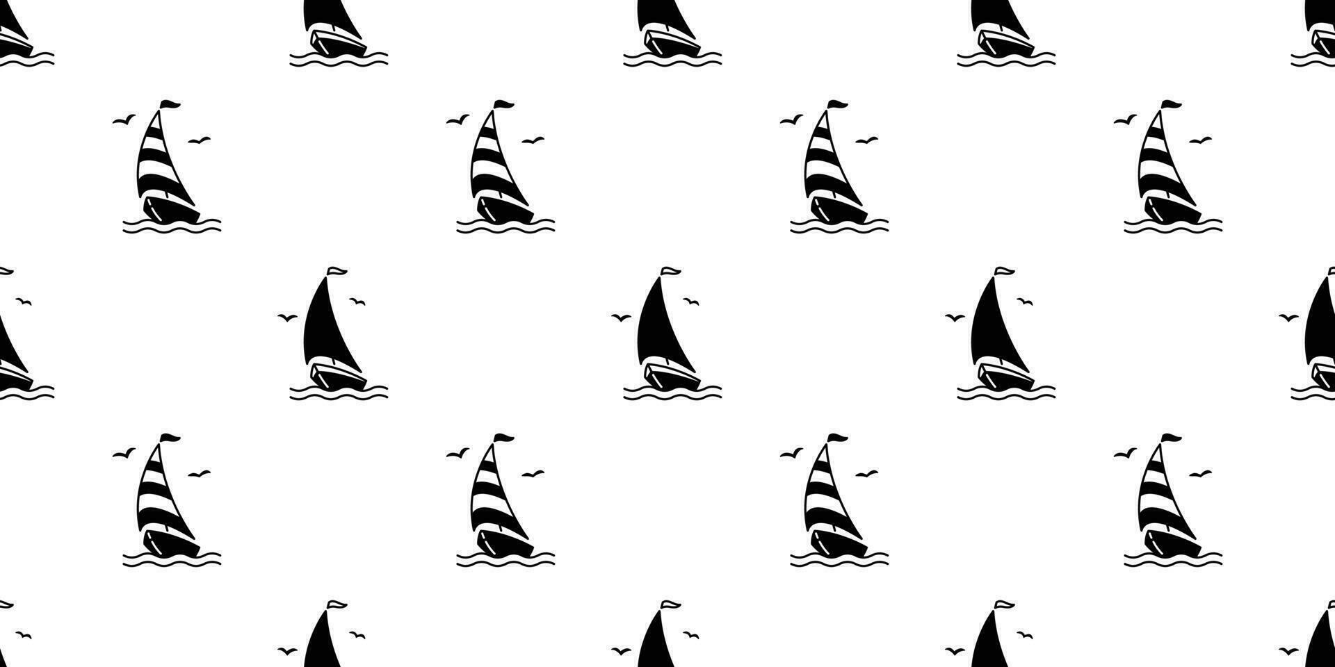 boot naadloos patroon vector anker roer piraat maritiem nautische zee oceaan zeemeeuw sjaal geïsoleerd herhaling behang tegel achtergrond tekening